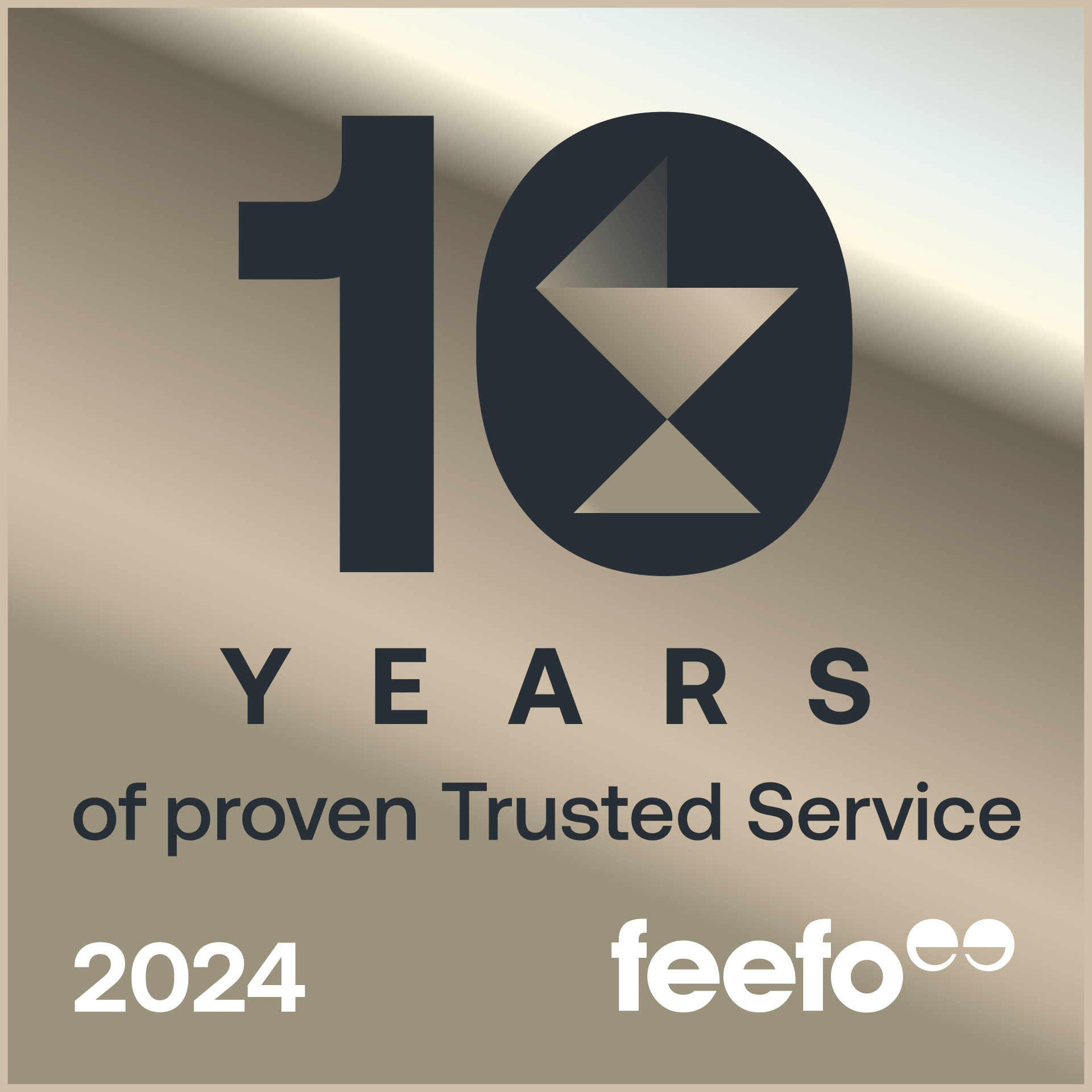 Feefo Platinum 10 year Award Logo